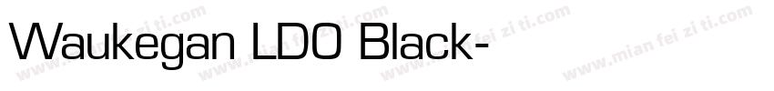 Waukegan LDO Black字体转换